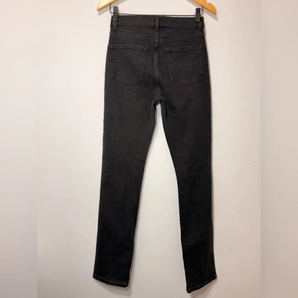 REFORMATION Jeans Faded Black Destroyed High Waist Rise Skinny Jean size 25 - Picture 5 of 12